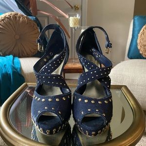 Dark denim stilettos